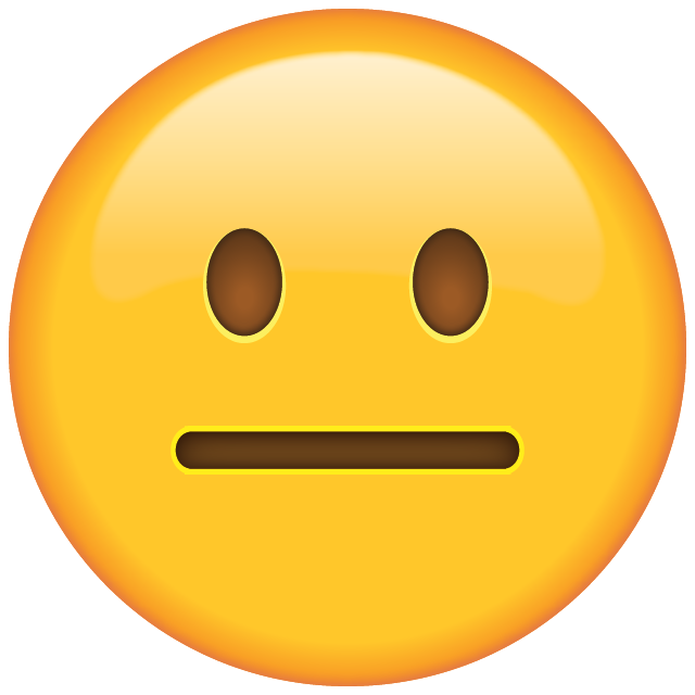 Neutral Face Emoji Free Icon PNG Image