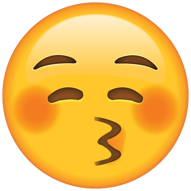 Kiss Emoji with Closed Eyes Free Icon HQ PNG Image