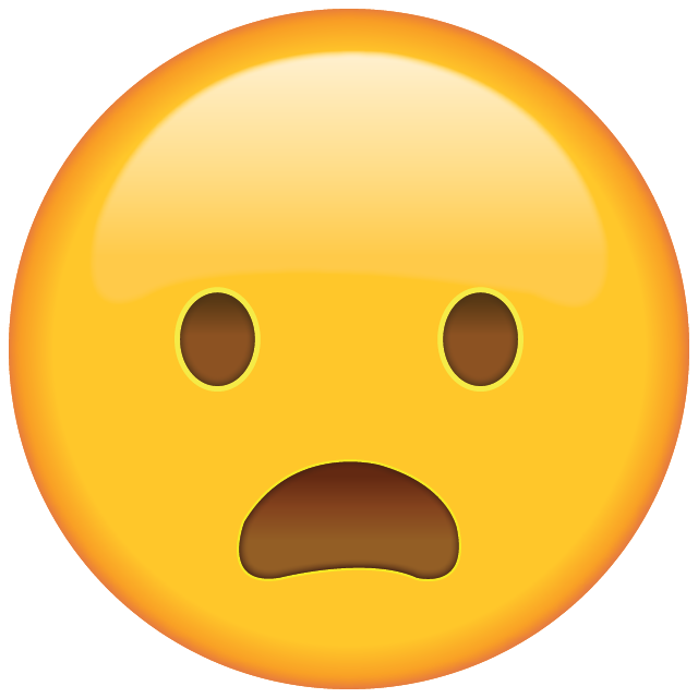 Frowning Face with Open Mouth Emoji Free Photo Icon PNG Image