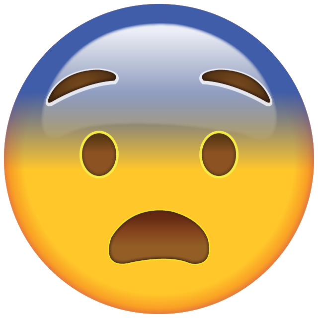Fearful Face Emoji Free Icon HQ PNG Image