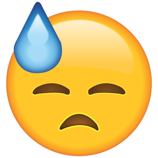 Face with Cold Sweat Emoji Free Icon HQ PNG Image