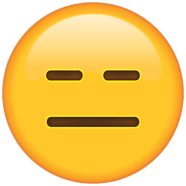 Expressionless Face Emoji Free Icon PNG Image