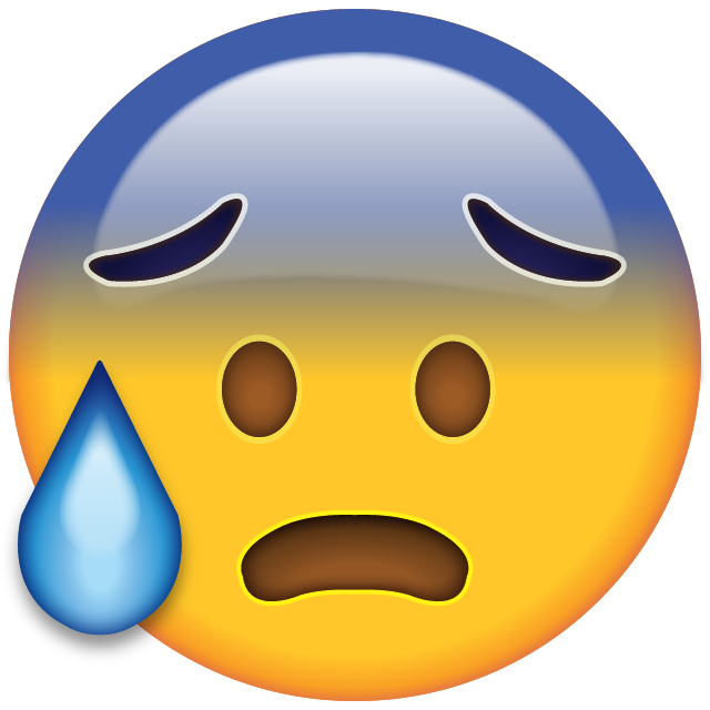 Cold Sweat Emoji Free Icon HQ PNG Image