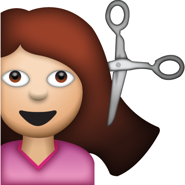 Woman Getting Haircut Emoji Icon File HD PNG Image