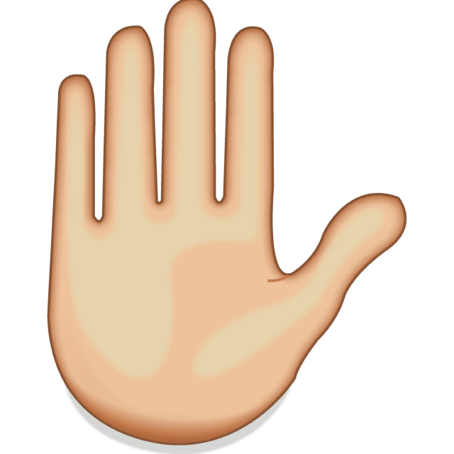 Raised Hand Emoji Icon Free Photo PNG Image
