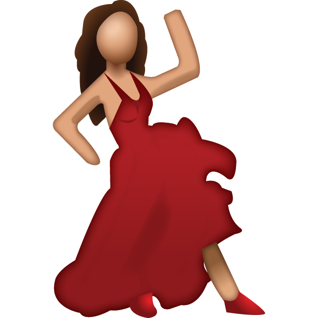 Dancer With Red Dress Emoji Free Photo Icon PNG Image