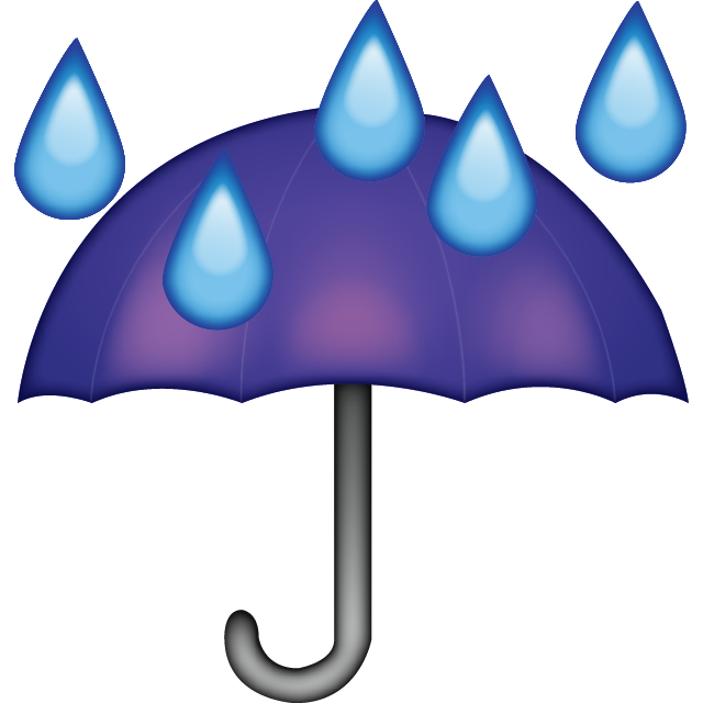 Umbrella Rain Drops Emoji Free Photo Icon PNG Image