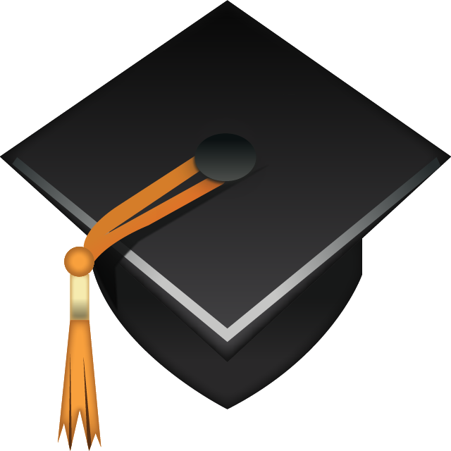 Graduation Cap Emoji Free Icon PNG Image