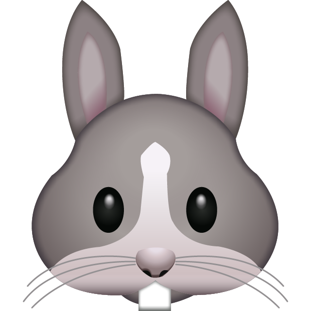 Rabbit Face Emoji Icon File HD PNG Image