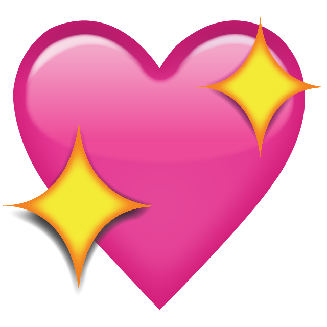 Sparkling Pink Heart Emoji Free Icon PNG Image