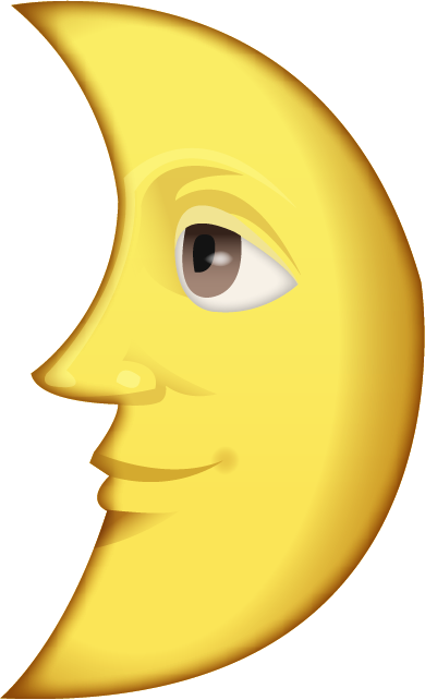 First Quarter Moon With Face Emoji Icon File HD PNG Image