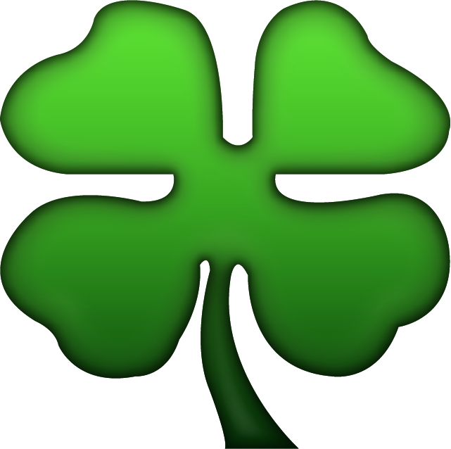 Four Leaf Clover Emoji Free Icon PNG Image