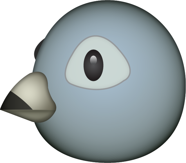 Grey Bird Emoji Free Icon HQ PNG Image