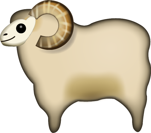 Sheep Emoji Icon File HD PNG Image