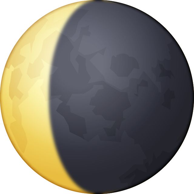 Waning Crescent Moon Emoji Free Icon HQ PNG Image