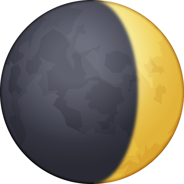 Waxing Crescent Moon Emoji Free Icon HQ PNG Image