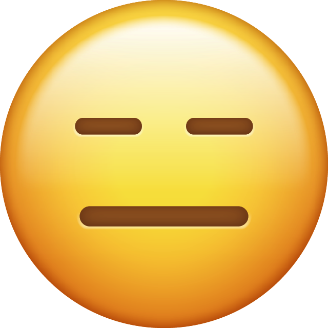 Expressionless Emoji Free Icon PNG Image