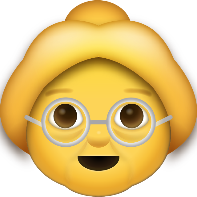 Grandma Emoji Icon File HD PNG Image