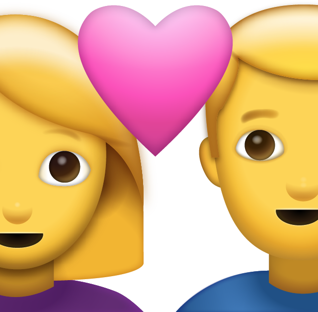 Couple With Heart Emoji Icon Download Free PNG Image