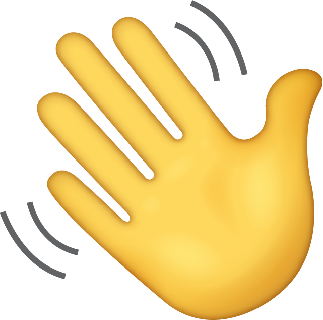 Waving Hand Emoji Icon File HD PNG Image