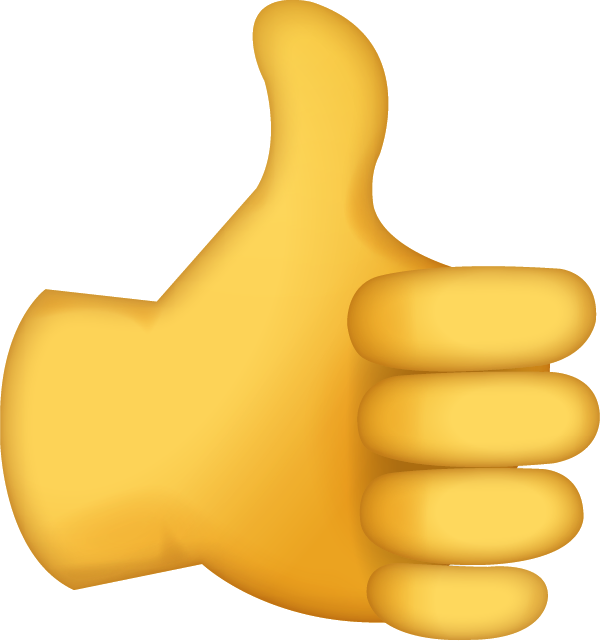 Thumbs Up Emoji Free Icon HQ PNG Image