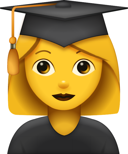 Graduated Woman Emoji Icon Download Free PNG Image