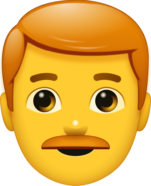 Red Hair Man Emoji Free Icon PNG Image