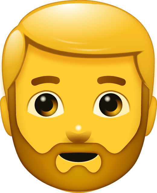 Beard Man Emoji Free Icon HQ PNG Image