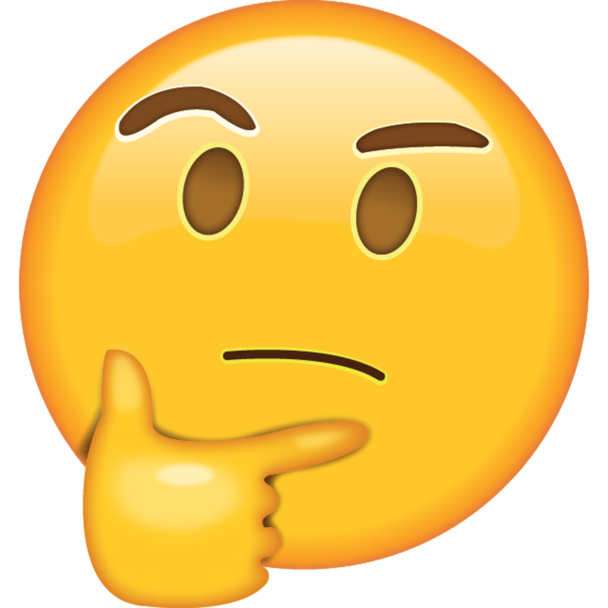 Emoticon Thinking Thought World Whatsapp Day Emoji PNG Image