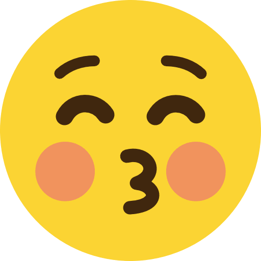 Kissing Face With Closed Eyes Emoji PNG Image