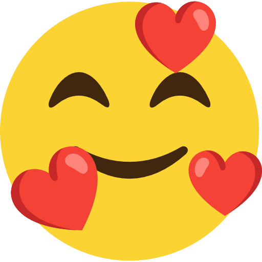 Smiling Face With Hearts Emoji PNG Image