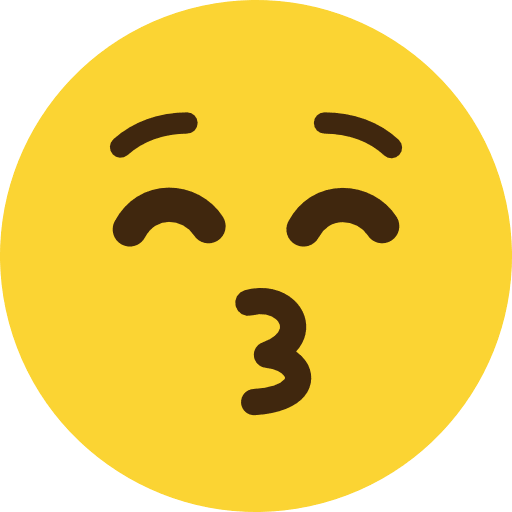 Kissing Face With Smiling Eyes Emoji PNG Image