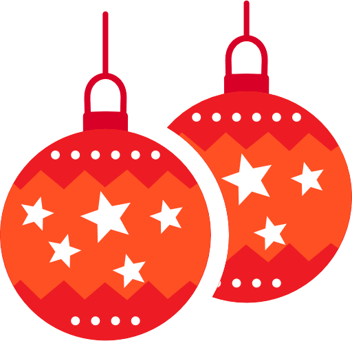 Christmas Baubles Color PNG Image