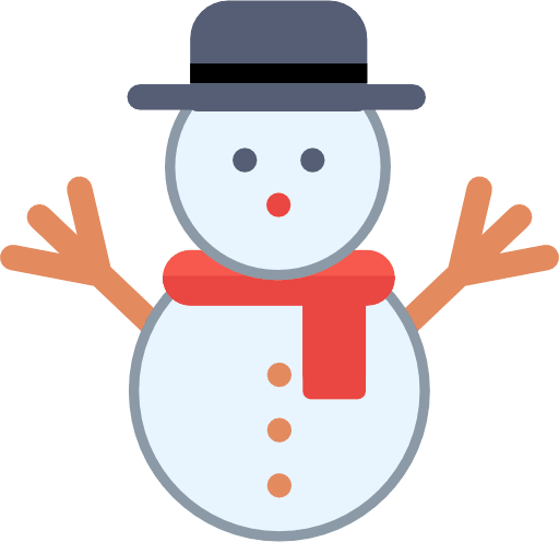 Christmas Snowman Color PNG Image