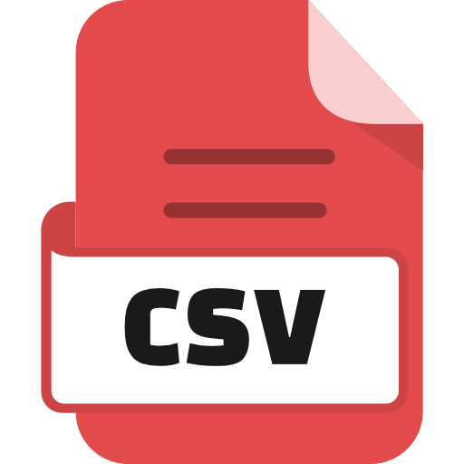 File Csv Color Red PNG Image