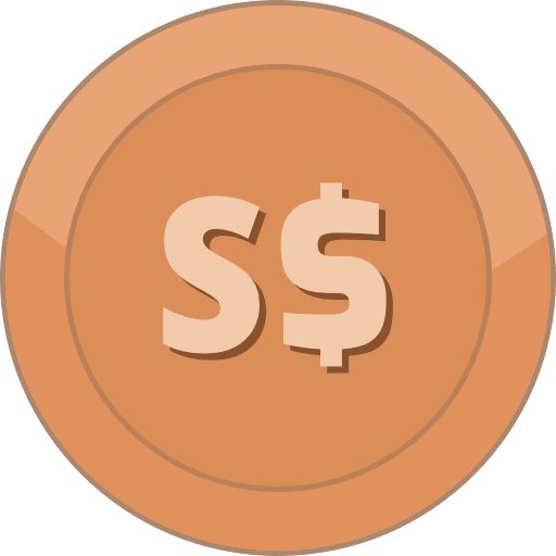 Bronze Coin Singapore Dollar PNG Image