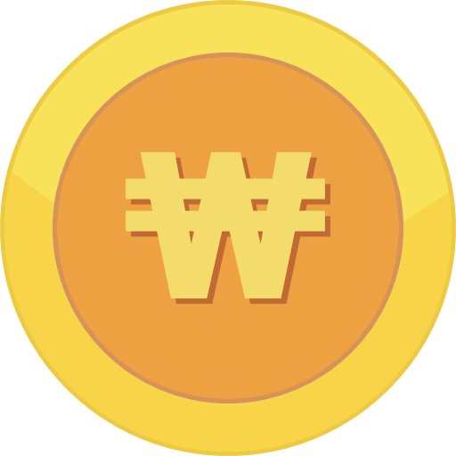 Gold Coin South Korean Won PNG Image