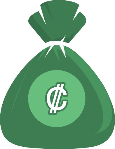 Money Bag Costa Rica Colon Color PNG Image