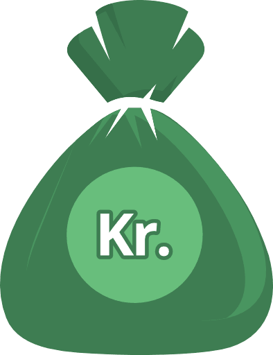 Money Bag Danish Krone Color PNG Image