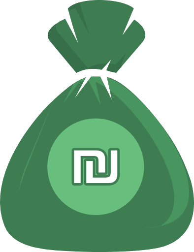 Money Bag Israeli Shekel Color PNG Image