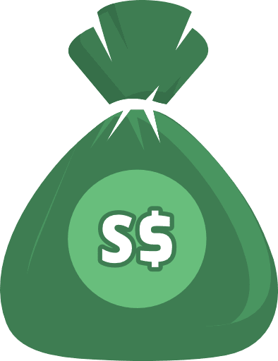 Money Bag Singapore Dollar Color PNG Image