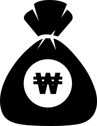 Money Bag South Korean Won PNG Image