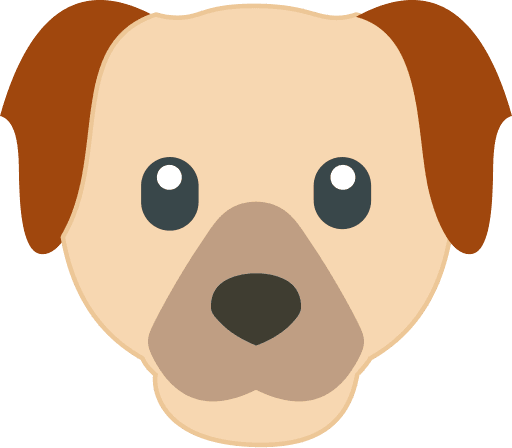 Dog Face Color PNG Image