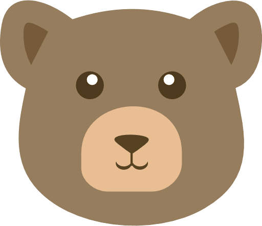 Bear Face Color PNG Image