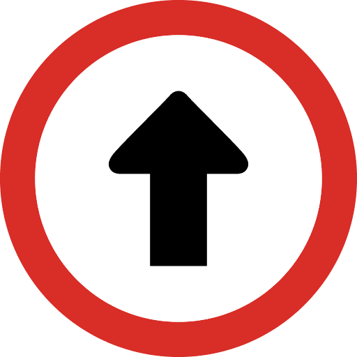 Go Straight Sign PNG Image