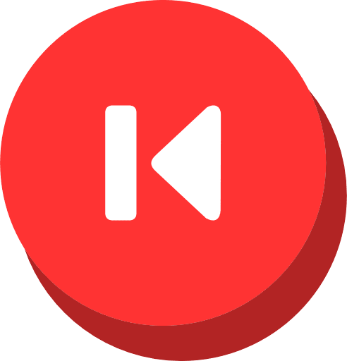 Play Previous Button Red PNG Image
