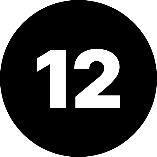 Twelve Number Round PNG Image