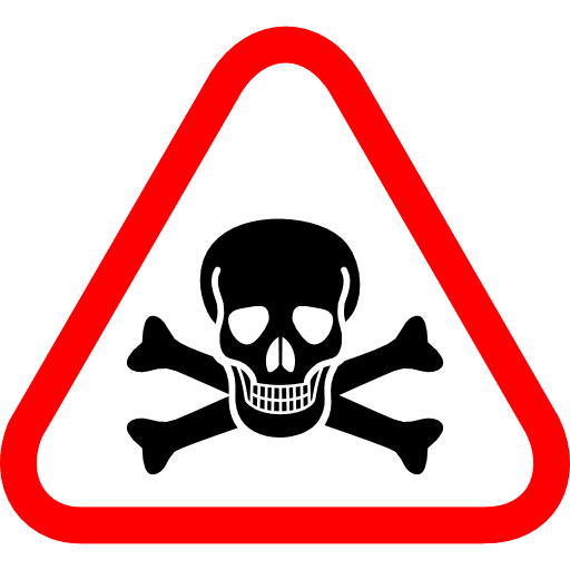 Skull Sign Triangle Shape PNG Image