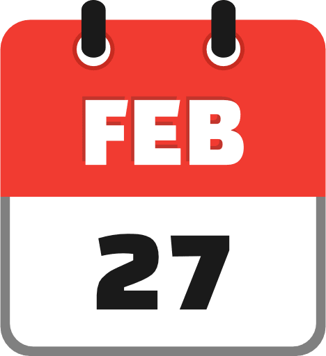 February 27 PNG Image