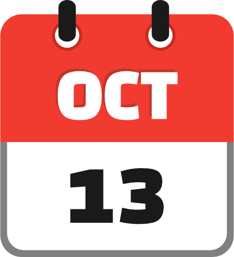 October 13 PNG Image